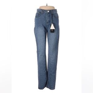 Pretty little thing size 8 striped jeans